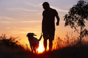 Man with dog